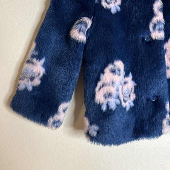 Janie and Jack Faux Floral Print coat Jacket size 12-18 months - Picture 3 of 7